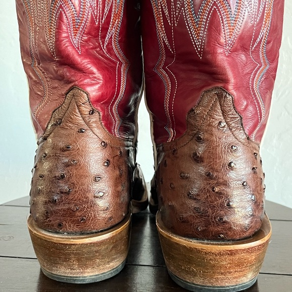 Rios of Mercedes 7.5 C Brown Ostrich  Red tops - Picture 4 of 11